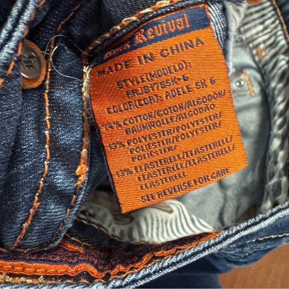 Y2K Rock Revival Adele Skinny Jeans Blue Size 29 Distressed Stretch Denim - Picture 14 of 16